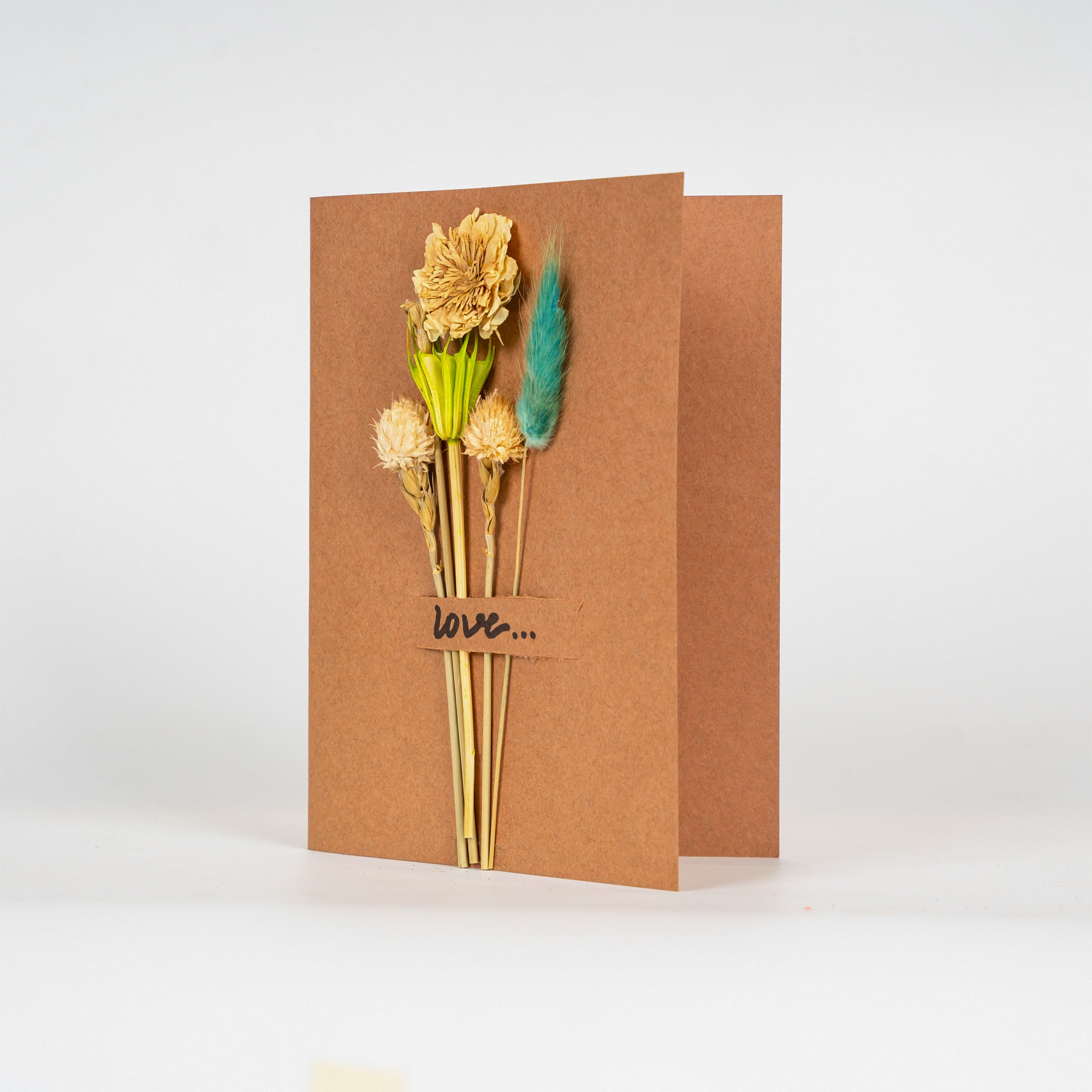 Pressed Floral Greeting Card – Handmade Botanical Thank You Card for Weddings & Birthdays