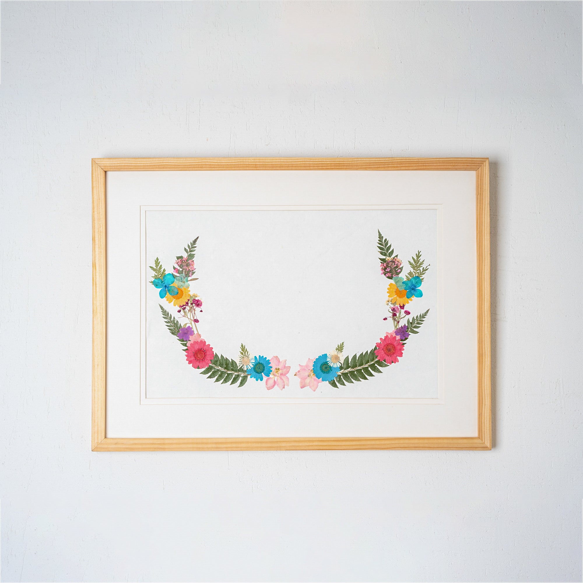 Mixed Botanical Pressed Flower Frame – Handmade Custom Floral Wall Art