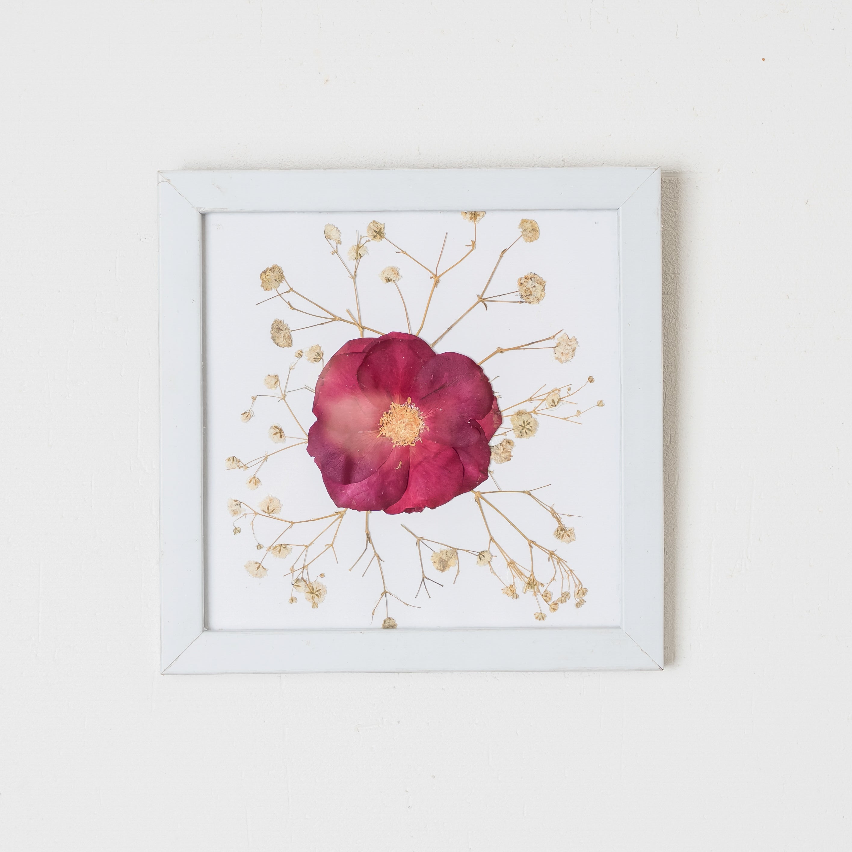 Rose Pressed Flower Frame – Handmade Romantic Gift for Her & Him