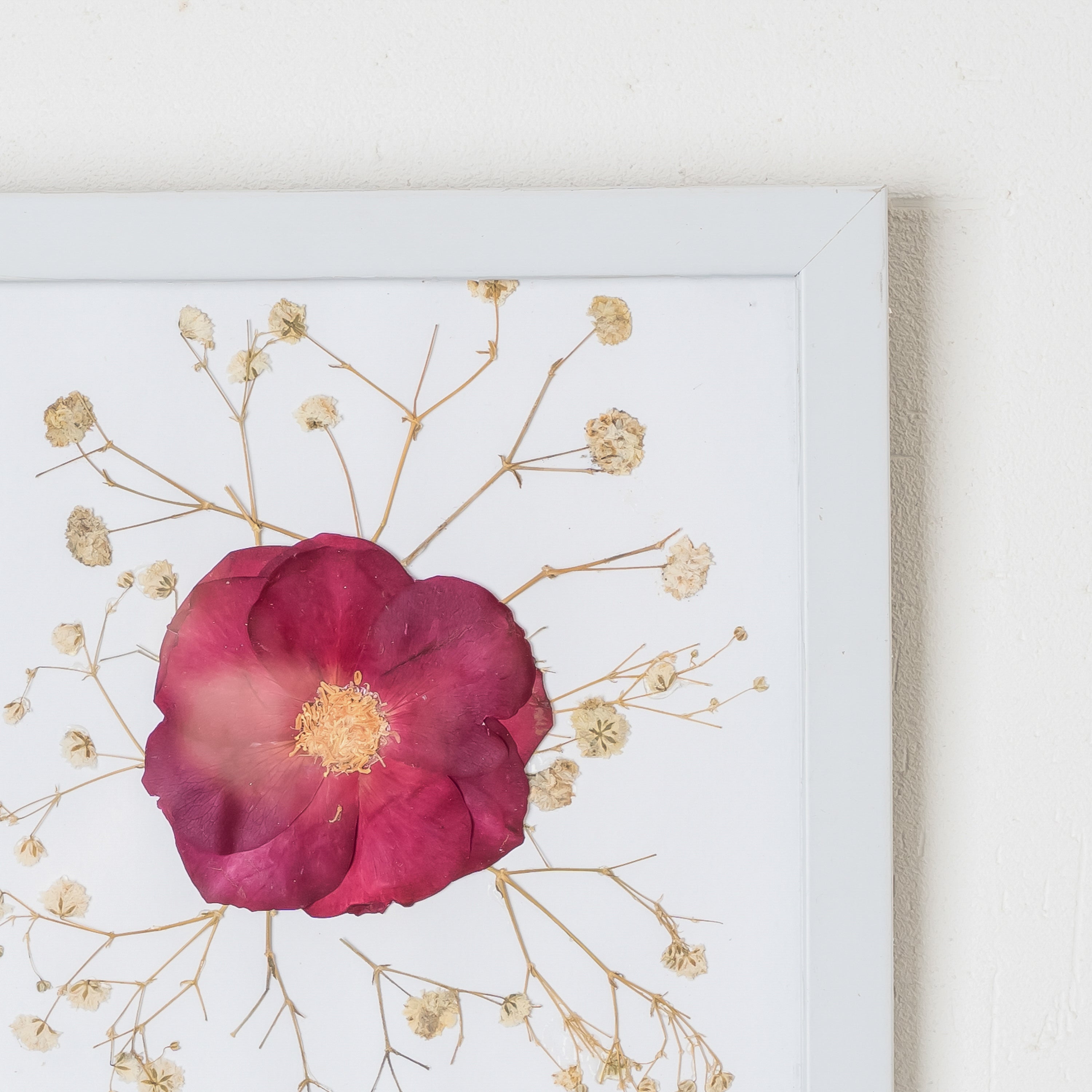Rose Pressed Flower Frame – Handmade Romantic Gift for Her & Him