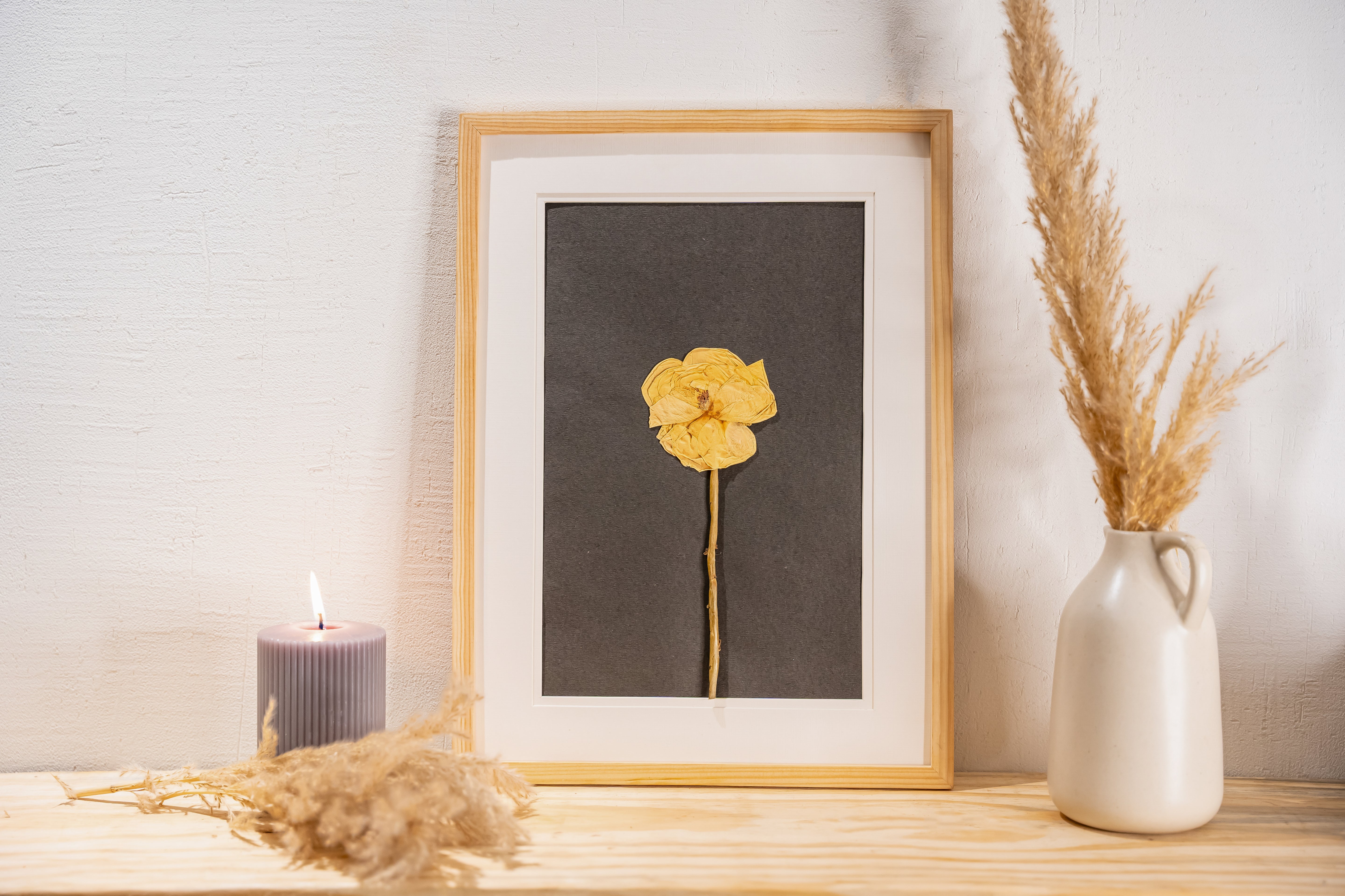 Romantic Rose Pressed Flower Frame – Handmade Gift for Valentine’s Day & Anniversaries