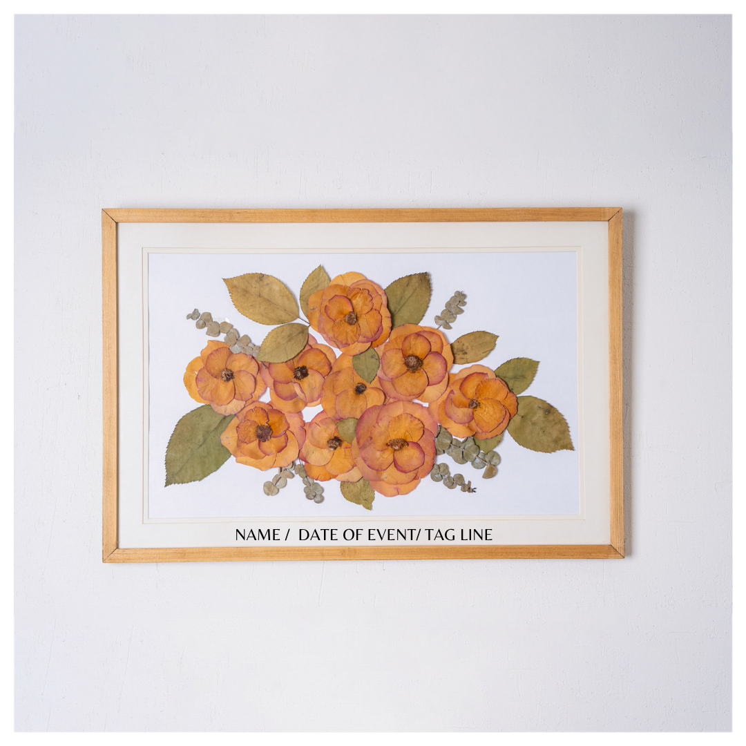 Custom Wedding Pressed Flower Preservation Frame – Handmade Botanical Keepsake