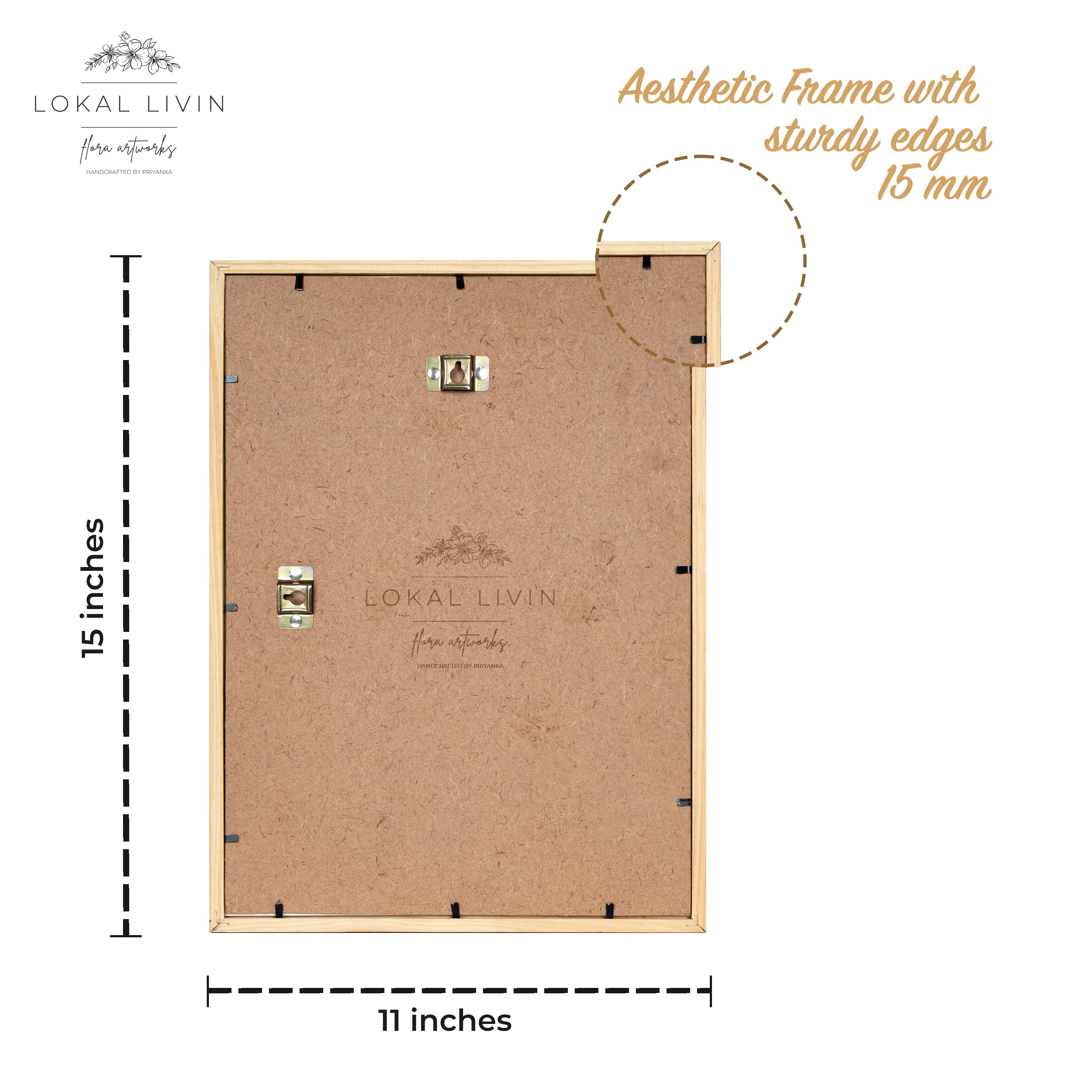 Couple Initials Pressed Flower Frame – Personalized Pinewood Keepsake for Birthdays, Anniversaries & Special Moments
