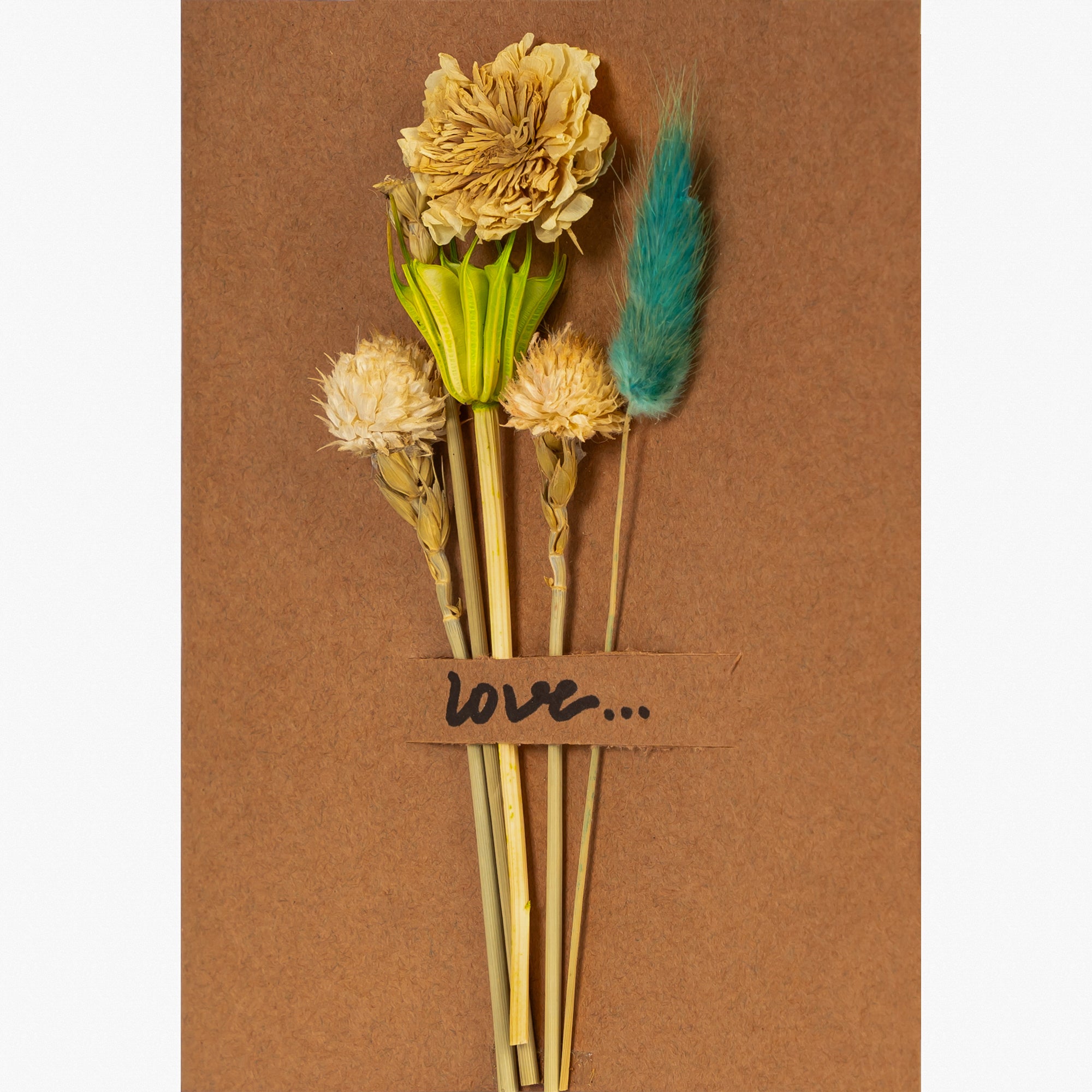 Pressed Floral Greeting Card – Handmade Botanical Thank You Card for Weddings & Birthdays