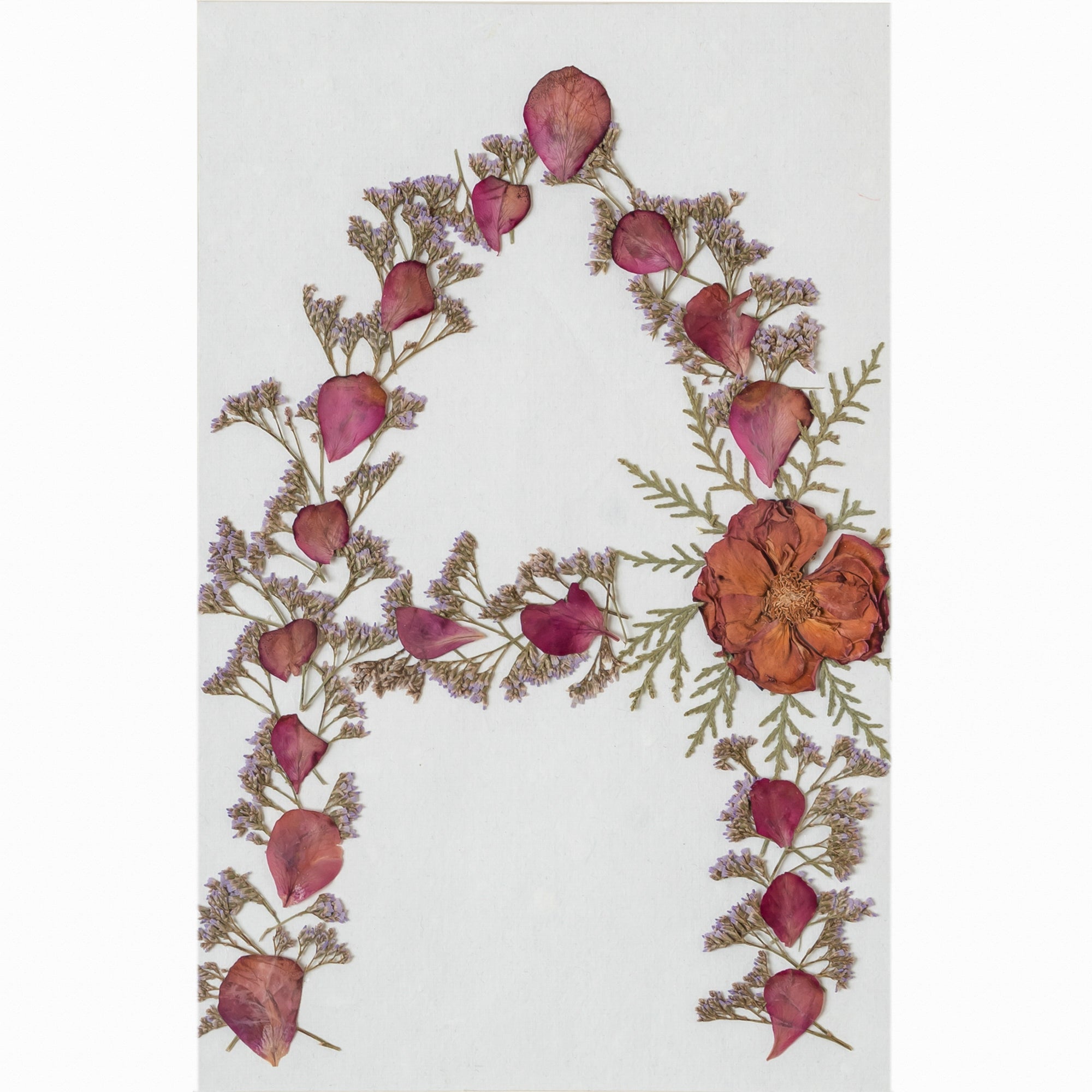 Personalised Initial Pressed Flower Frame – Custom Botanical Gift for Weddings & Anniversaries