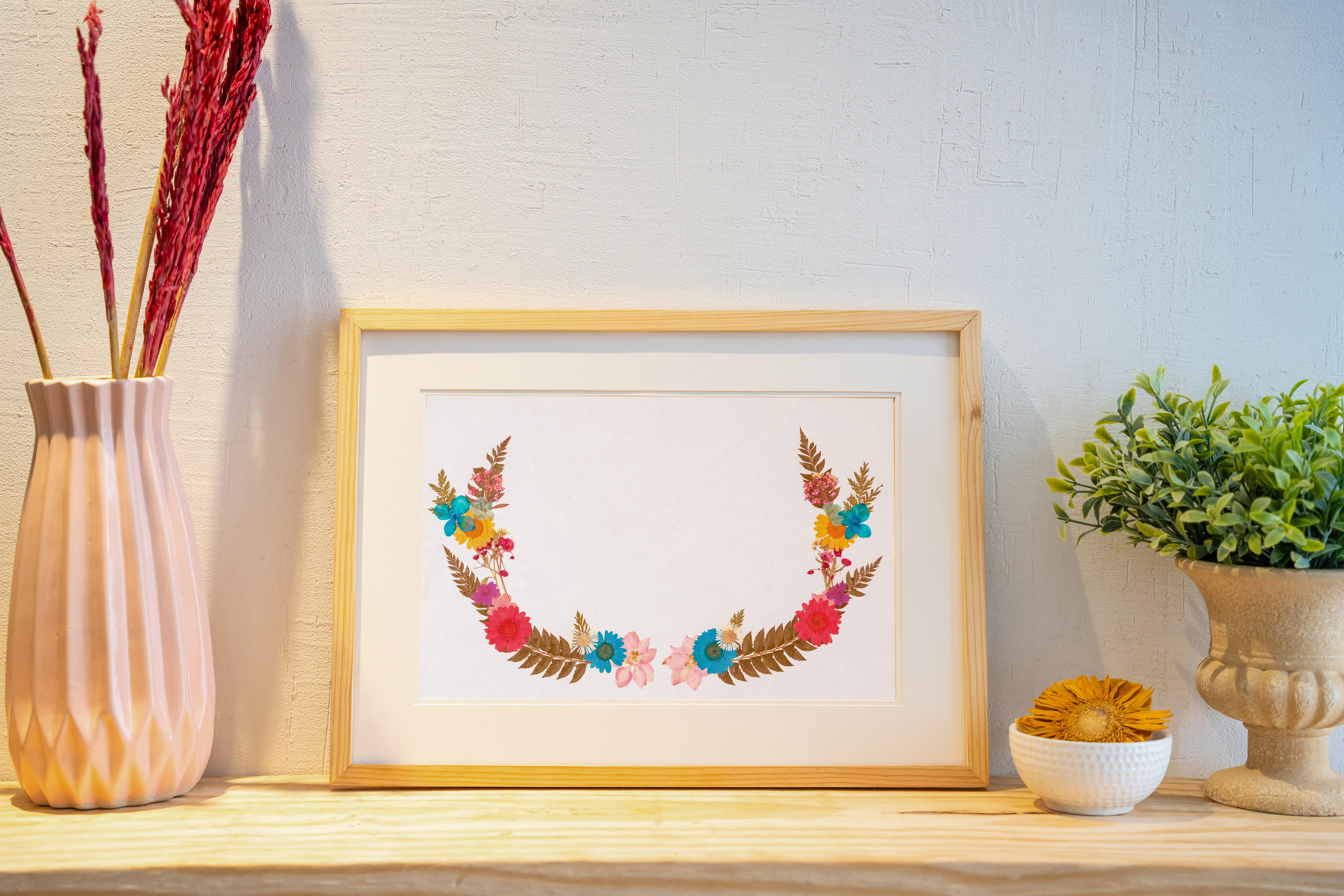 Mixed Botanical Pressed Flower Frame – Handmade Custom Floral Wall Art