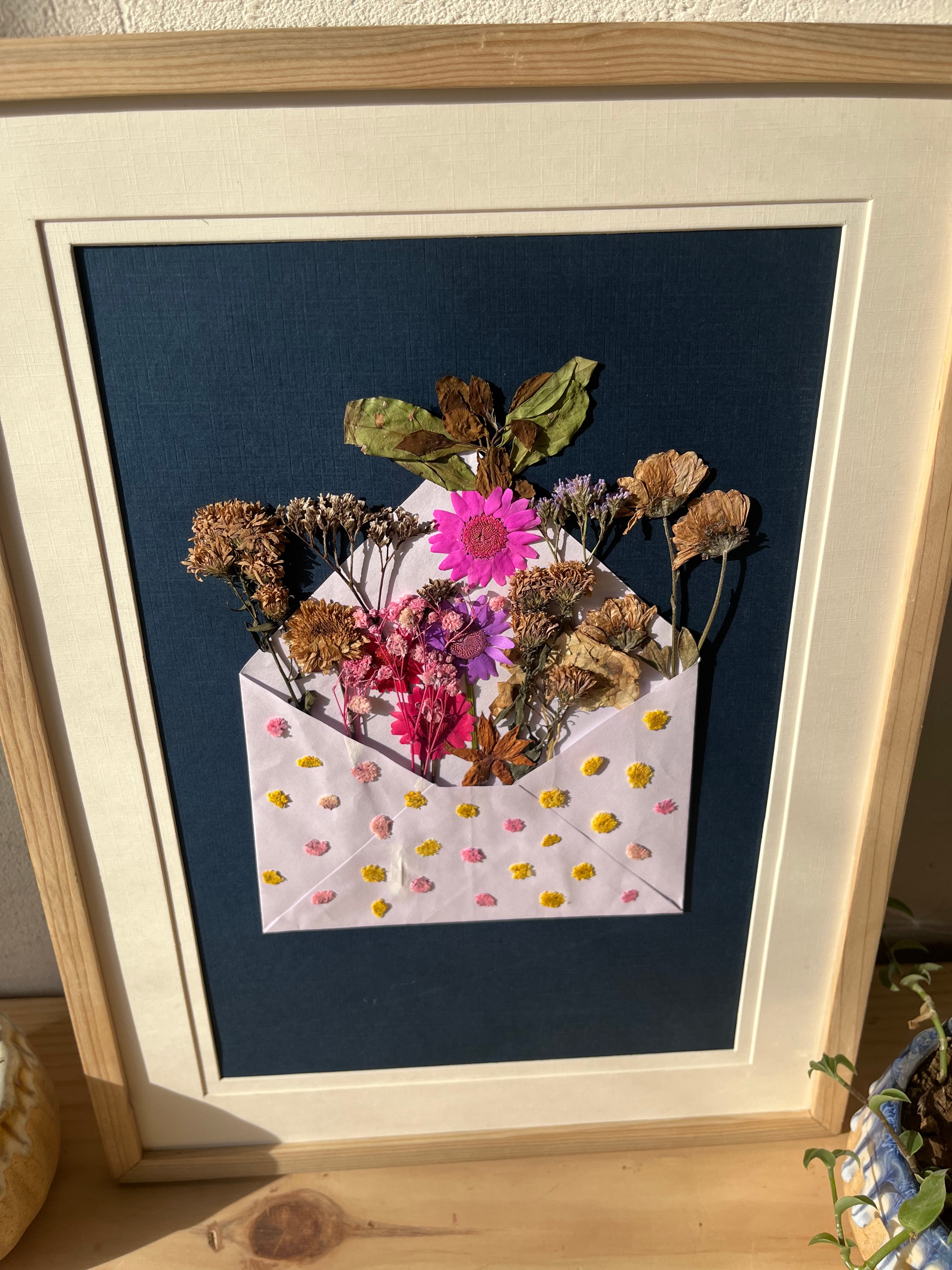 Handmade Botanical Pressed Flower Frame – Floral Wall Décor for Keepsake Gifting