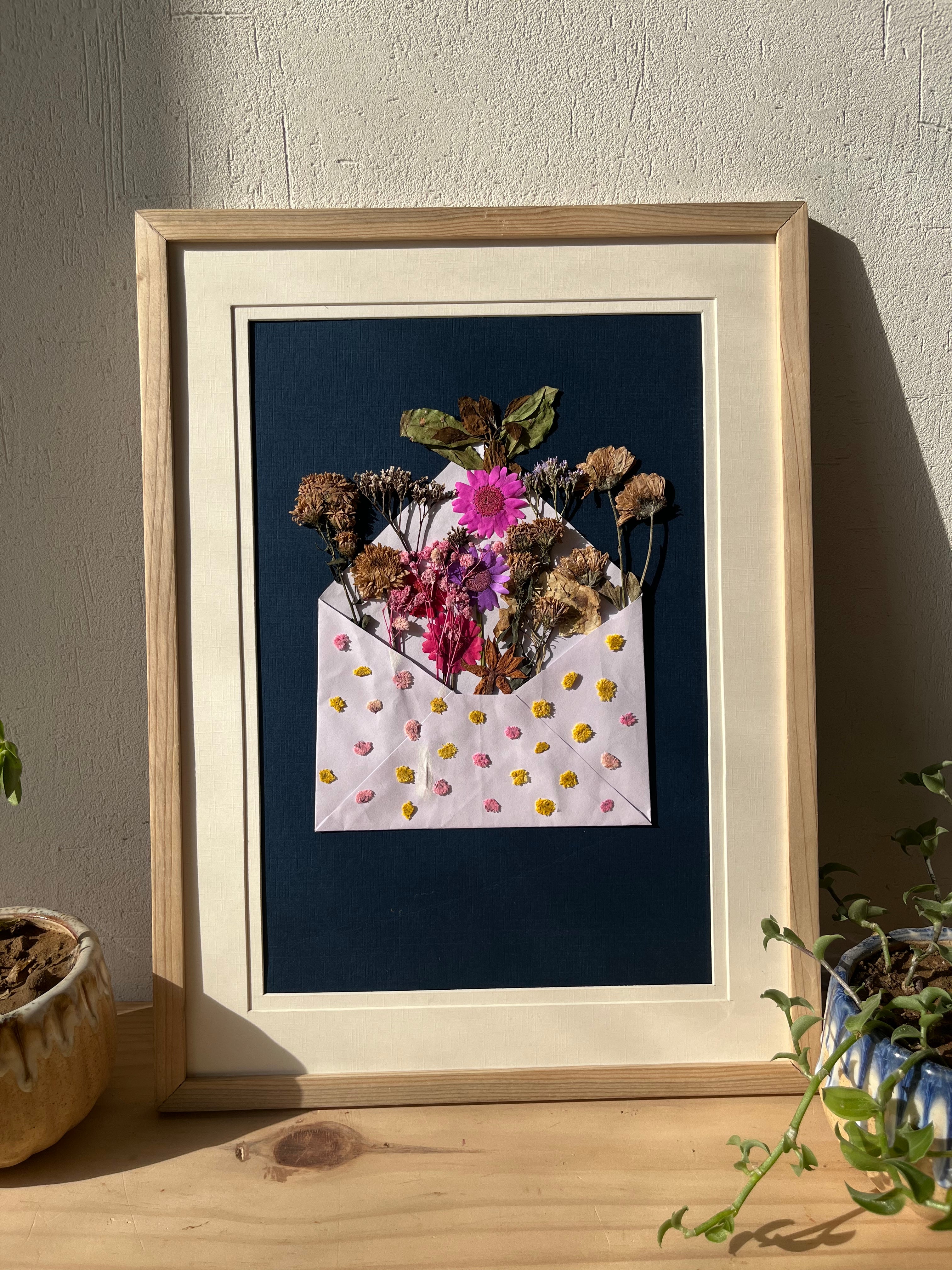 Handmade Botanical Pressed Flower Frame – Floral Wall Décor for Keepsake Gifting