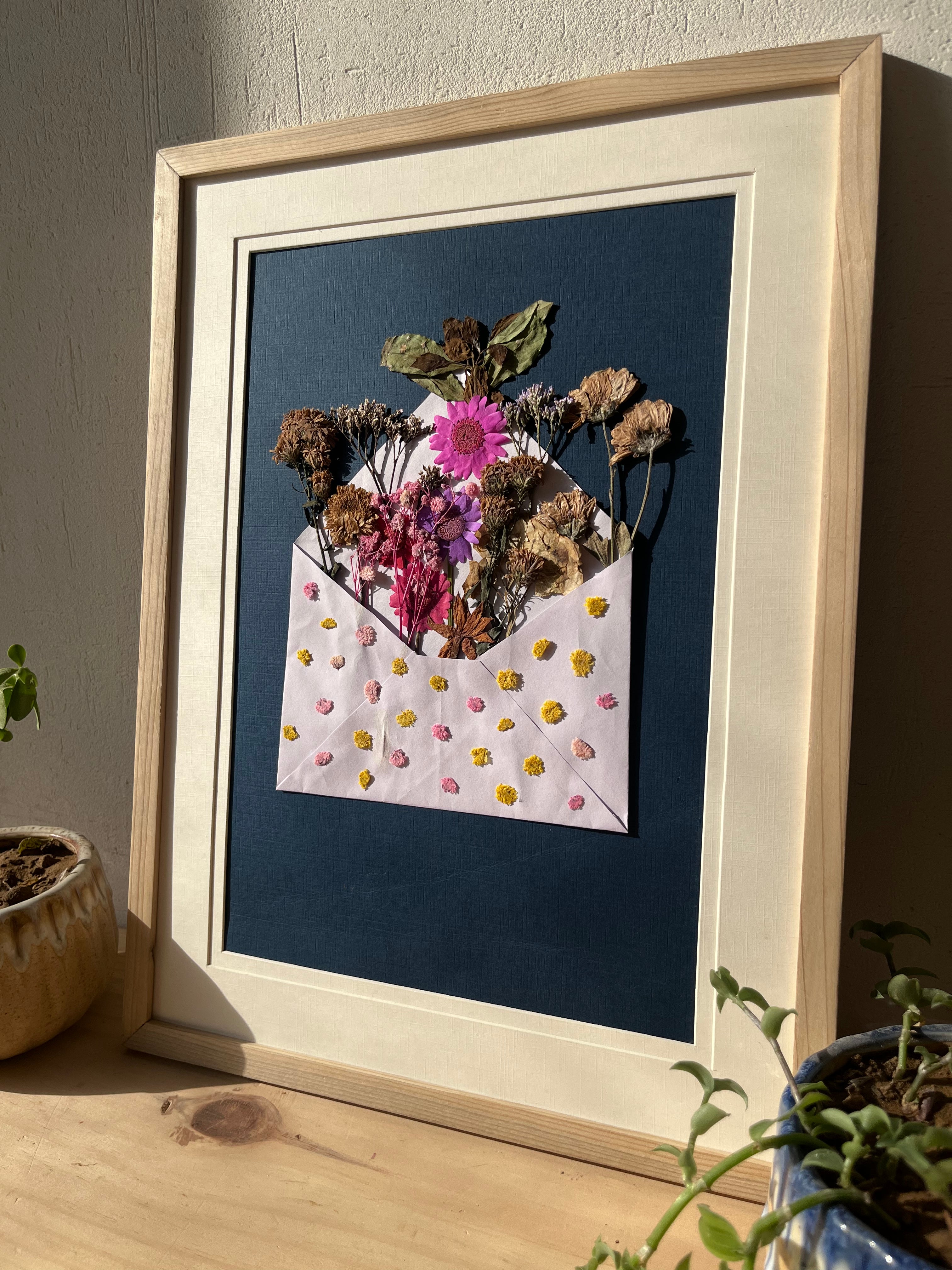 Handmade Botanical Pressed Flower Frame – Floral Wall Décor for Keepsake Gifting