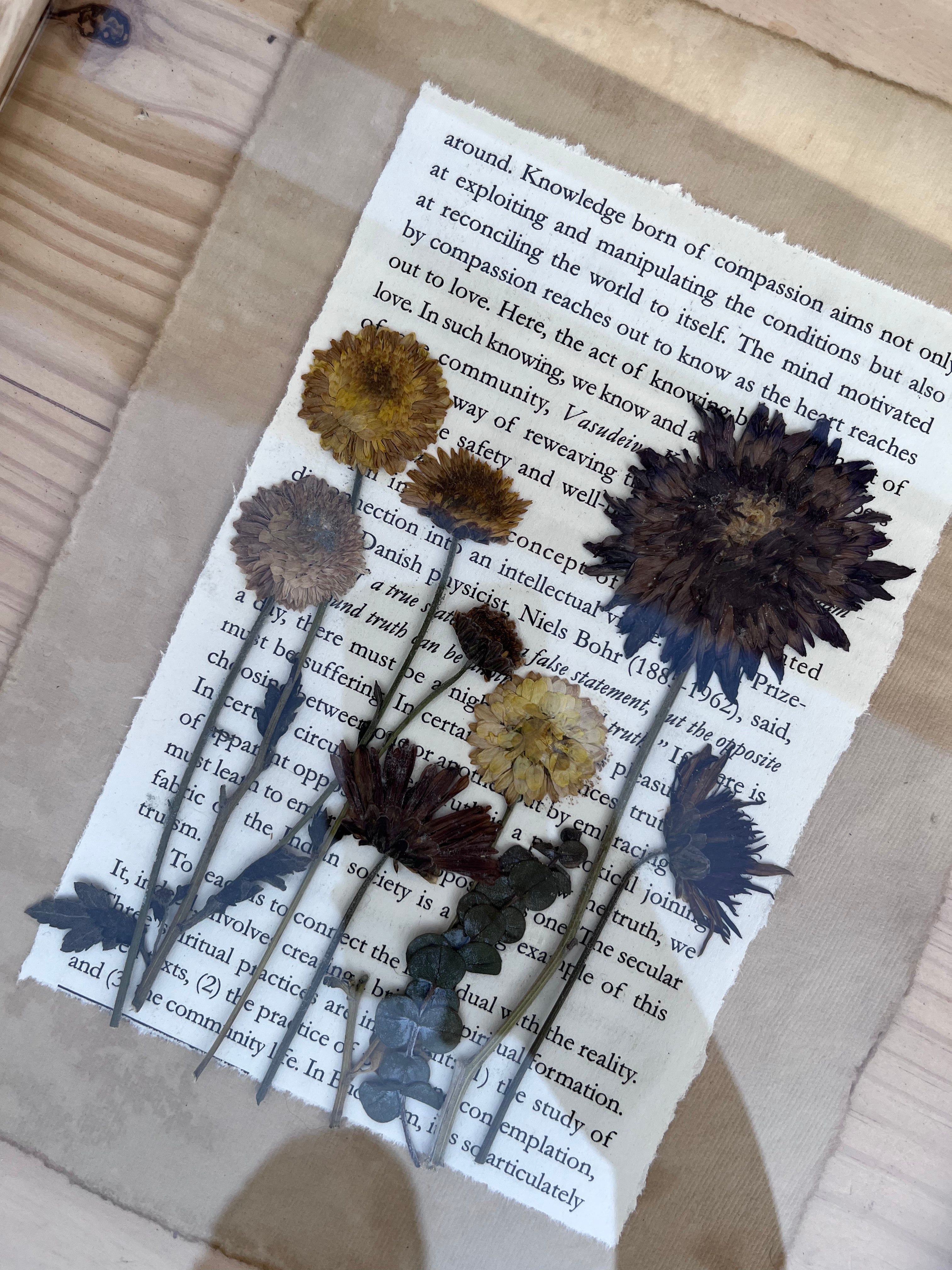 Dried Pressed Floral Frame – Handmade Botanical Wall Décor Gift